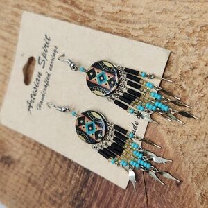 NWT Artesian Spirit Southwestern Beaded Dangle Earrings